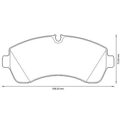 Jeu de 4 plaquettes de frein BENDIX 573509B