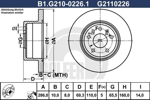 Disques de frein GALFER ref. B1.G210-0226.1