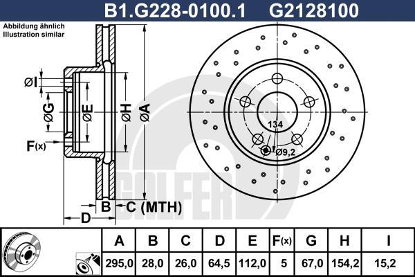 Disques de frein GALFER ref. B1.G228-0100.1