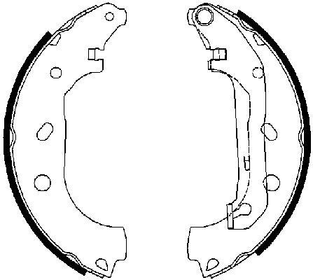 Jeu de 4 mâchoires de frein FERODO FSB648