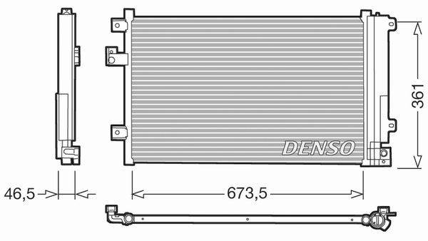 Condenseur, climatisation (Radiateur de climatisation) DENSO DCN09084