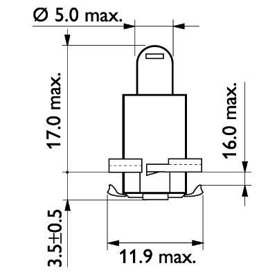 Ampoule d'éclairage des instruments PHILIPS 1 - ref. 24029