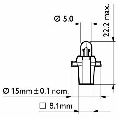Ampoule d'éclairage des instruments PHILIPS 1 - ref. 12602