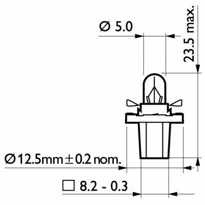 Ampoule d'éclairage des instruments PHILIPS 1 ✕  Bax - 12600