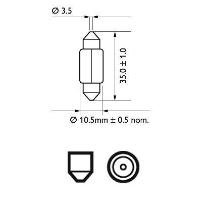 Ampoule PHILIPS 2 ✕ C5W - ref. 5551430