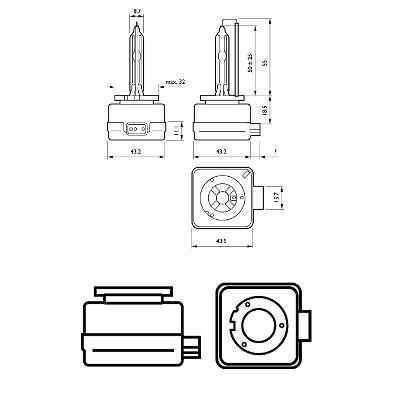 Ampoule Xénon PHILIPS D3S Xenon X-tremeVision - 42403XVC1