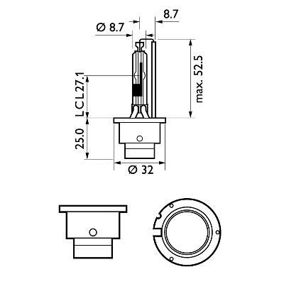 Ampoule Xénon PHILIPS 1 ✕ D2R Vision - 36493433