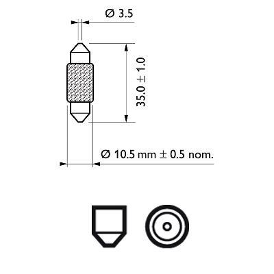 Ampoule PHILIPS 1 ✕ T10 Festoon - 12854