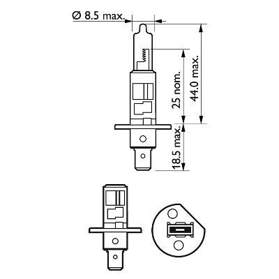Ampoule PHILIPS 1 ✕ H1 - ref. 36320330