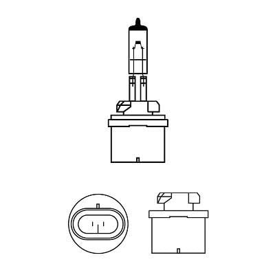 Ampoule PHILIPS 1 ✕ H27W/1 Miniature halogen signaling USA - 12059