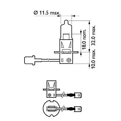 Ampoule PHILIPS 1 ✕ H3 Rally - 12455