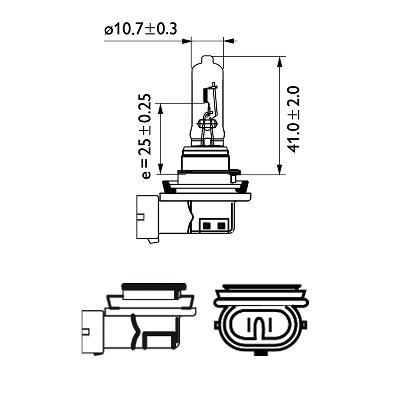 Ampoule PHILIPS 1 ✕ H9 Vision - 12361