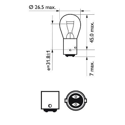 Ampoule PHILIPS 2 ✕ P21/4W - ref. 40485530
