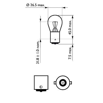 Ampoule PHILIPS 2 ✕ P21W - ref. 5549130