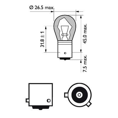 Ampoule PHILIPS 2 ✕ PY21W - ref. 12496SVS2