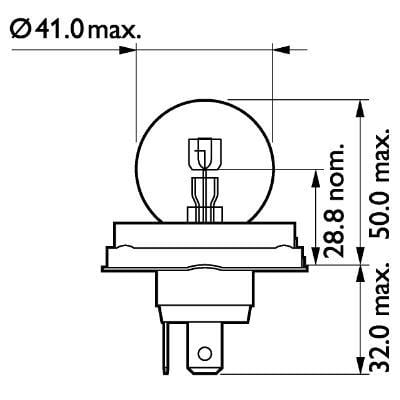 Ampoule PHILIPS 1 ✕ R2 Standard - 13620