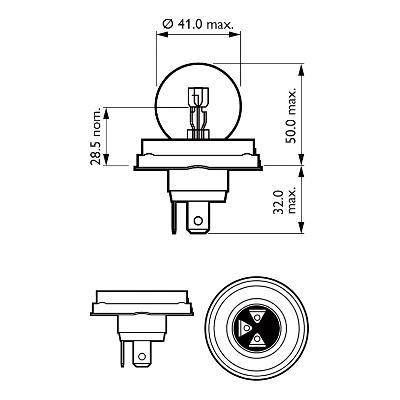Ampoule PHILIPS R2  - 12620