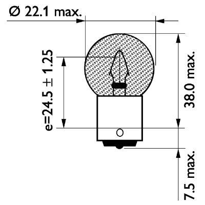 Lâmpada PHILIPS 1 ✕ P22 Stop - 13401