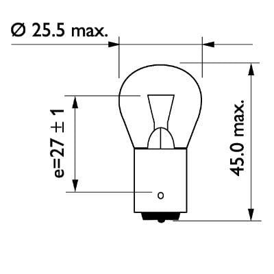 Ampoule PHILIPS 1 ✕ P25 Stop - 13445