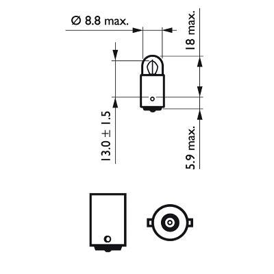 Lâmpada PHILIPS 1 ✕ T2W - ref. 12913