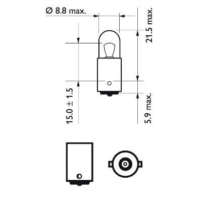 Ampoule PHILIPS 2 ✕ T4W - ref. 5550730