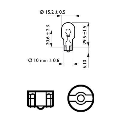 Ampoule PHILIPS 2 ✕ W16W - ref. 40587630