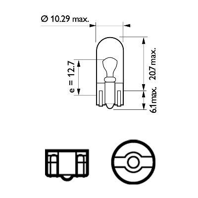Lâmpada PHILIPS W5W  - 12961
