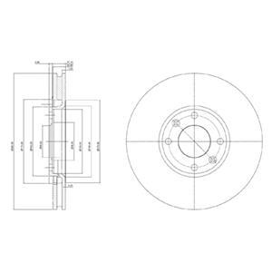 Genuine Delphi Avant Ventilé Disques De Frein Lot Paire-BG3951