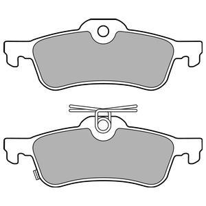 Jeu de 4 plaquettes de frein DELPHI LP3147