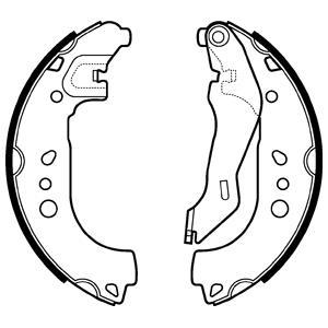 Jeu de 4 mâchoires de frein DELPHI LS2107