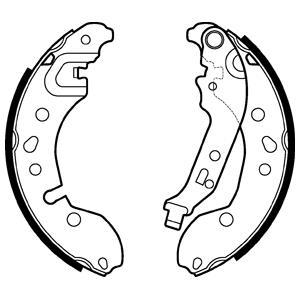 Jeu de 4 mâchoires de frein DELPHI LS2124
