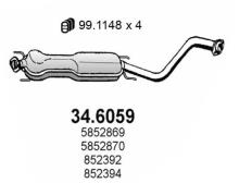 Silencieux Central D'échappement Bosal 281-039 - Compatible Opel Corsa B (1993-2002), Plusieurs Motorisations