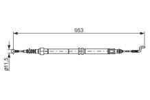Câble de frein à main central pour VW Transporter T4 à partir de 1997  701711476A - KH29022 