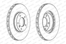 Disques de frein Avant x2 diamètre 321 mm ventilé 28 mm 49.2 mm épaisseur Mintex MDC2390