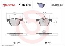 Pièce Auto Qualité Oe Plaquettes De Frein Arrière Brembo P06033 Pièce Auto Qualité Oe Plaquettes De Frein Arrière Brembo P06033