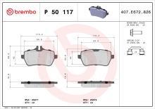 Juego de 4 pastillas de freno BREMBO P 50 117