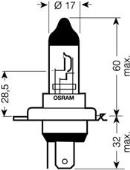 64193 OSRAM ORIGINAL LINE H4 Ampoule, projecteur longue portée H4 12V  60/55W 3200K Halogène H4 ❱❱❱ prix et expérience