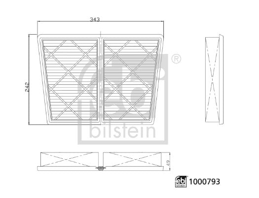 Filtre à air FEBI BILSTEIN 1000793
