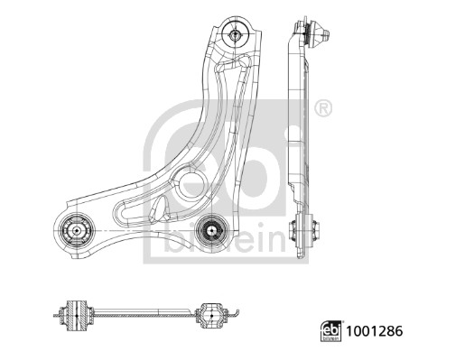 Triangle de suspension FEBI BILSTEIN 1001286