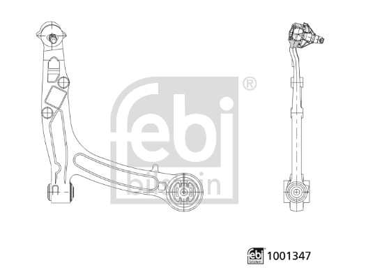 Triângulo, braço de suspensão FEBI BILSTEIN 1001347