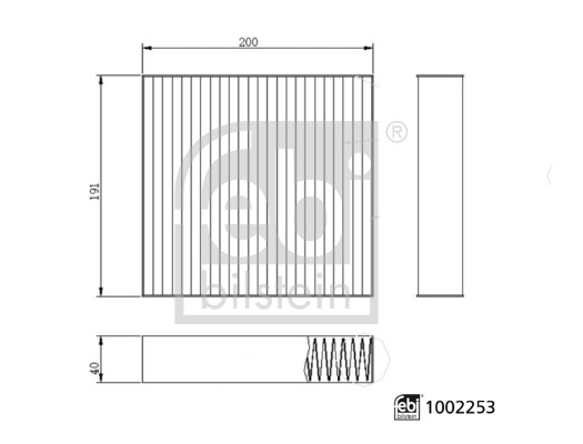 Filtre d'habitacle (Filtre à pollen) FEBI BILSTEIN  ref. 1002253
