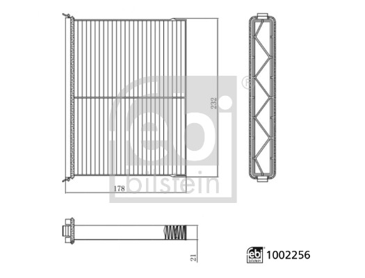 Filtre d'habitacle (Filtre à pollen) FEBI BILSTEIN  ref. 1002256