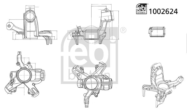 Fusée d'essieu, suspension de roue FEBI BILSTEIN 1002624