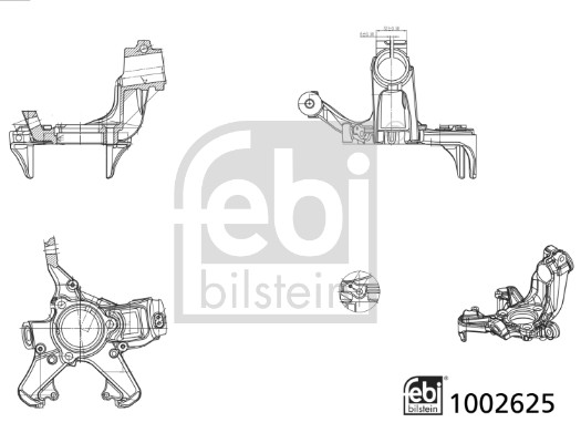 Fusée d'essieu, suspension de roue FEBI BILSTEIN 1002625