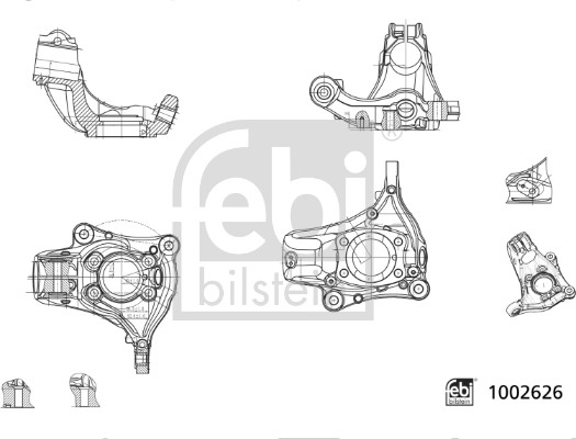 Fusée d'essieu, suspension de roue FEBI BILSTEIN 1002626
