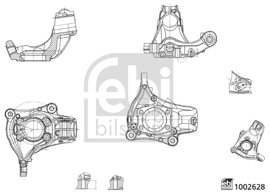 Fusée d'essieu, suspension de roue FEBI BILSTEIN 1002628