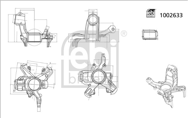 Fusée d'essieu, suspension de roue FEBI BILSTEIN 1002633