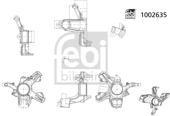 Fusée d'essieu, suspension de roue FEBI BILSTEIN 1002635