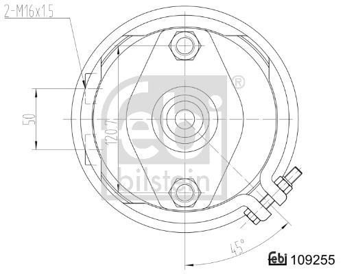 Cylindre de frein à diaphragme FEBI BILSTEIN ref. 109255