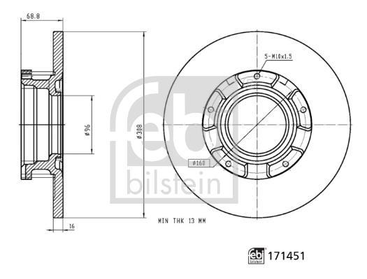 Disques de frein FEBI BILSTEIN ref. 171451